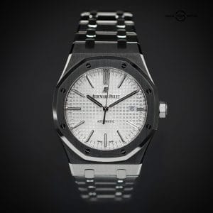 Audemars Piguet Royal Oak Selfwinding, Silver Dial, Ref. 15400ST.OO.1220ST.02, Full Set with Bonus Travel Case