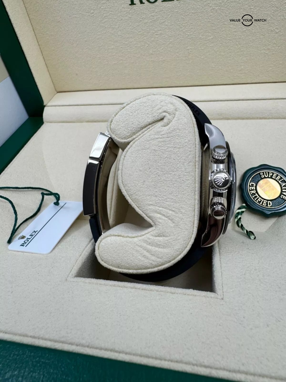 2019 MINT Box Papers Ghost Dial Ceramic Bezel Rolex Daytona 40MM White Gold Grey - Image 4