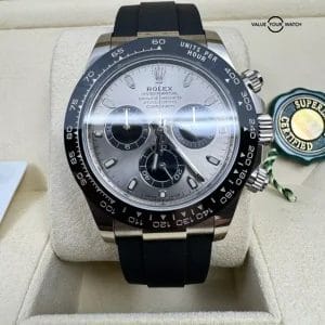 2019 MINT Box Papers Ghost Dial Ceramic Bezel Rolex Daytona 40MM White Gold Grey