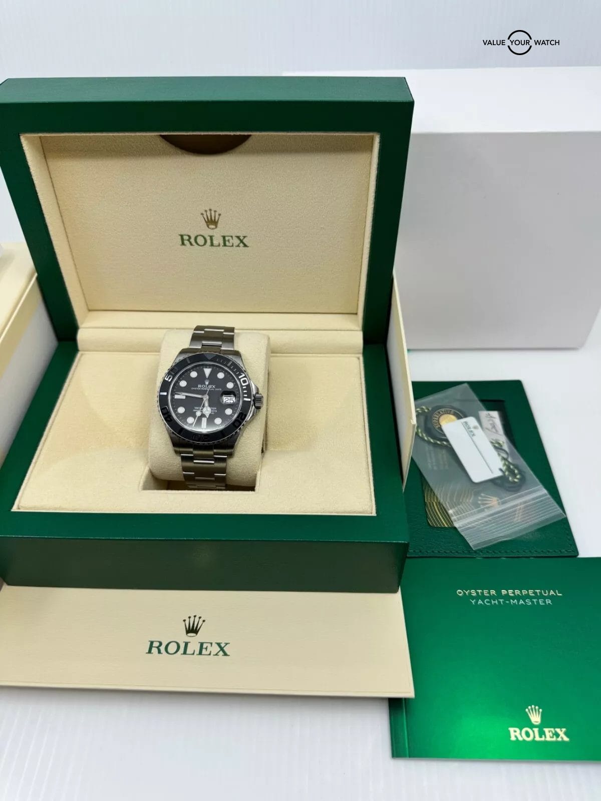 2024 STICKERS Fresh Rolex Yacht Master 226627 42mm Titanium Grey Dial Box Papers - Image 8