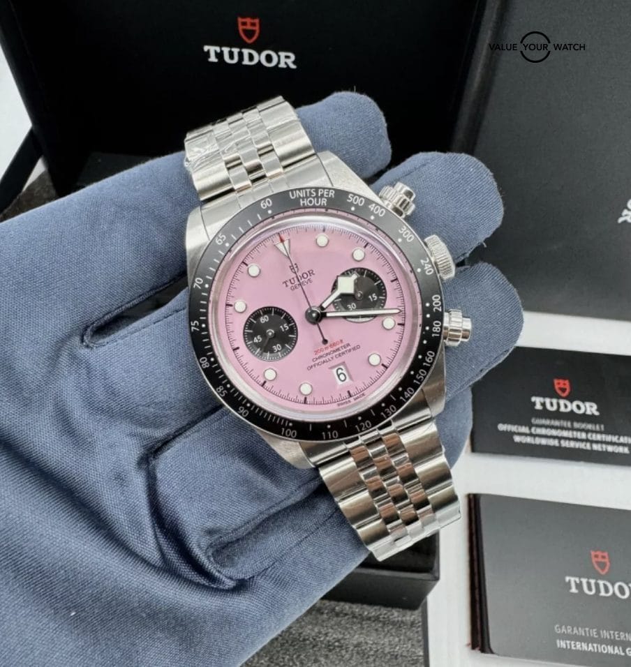 2024 Pink Dial Tudor Black Bay Chronograph 79360N-0019 Box and Papers Unworn - Image 2