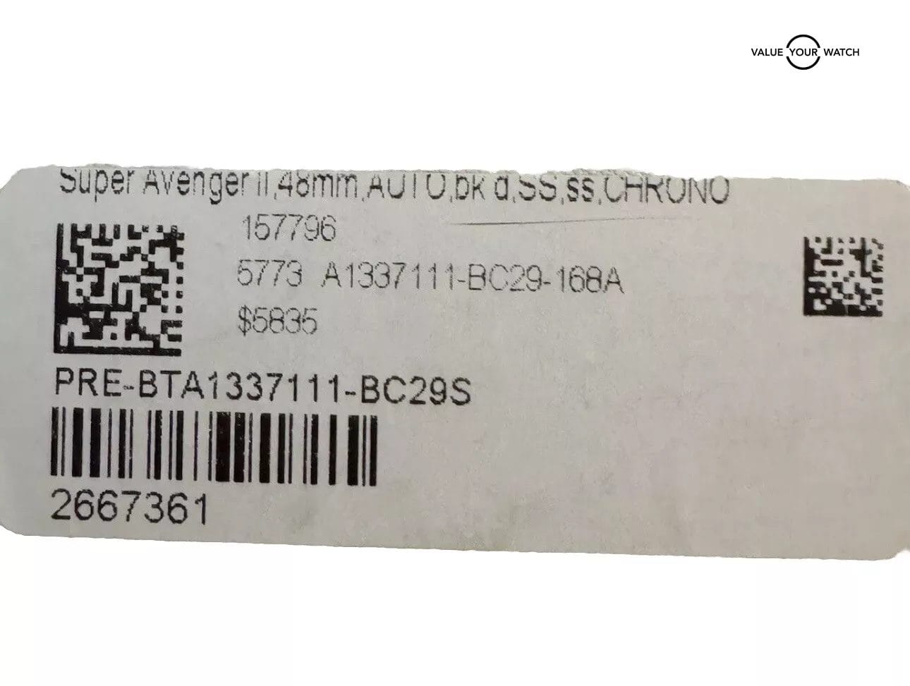 BREITLING SUPER AVENGER II A13371 48MM (Black Dial) - Image 2