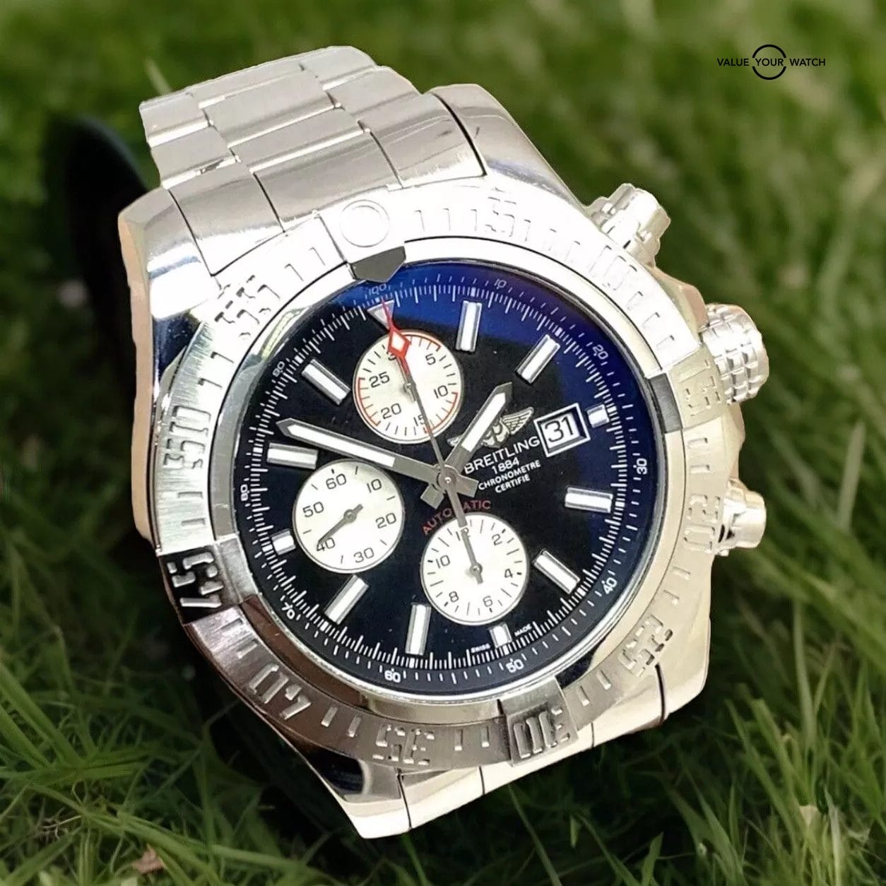 BREITLING SUPER AVENGER II A13371 48MM (Black Dial) - Image 13