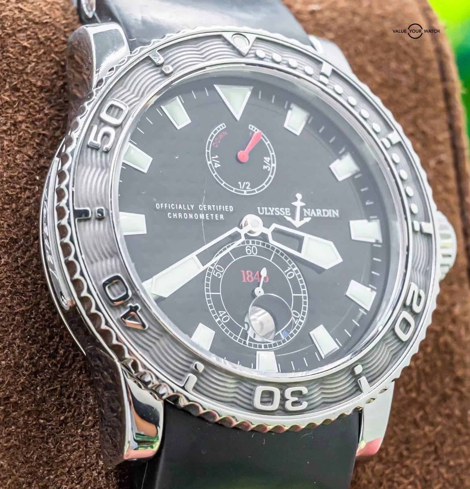 Ulysse Nardin Maxi Marine Diver 43 Black Dial Power Reserve Box Papers 263-33 - Image 6