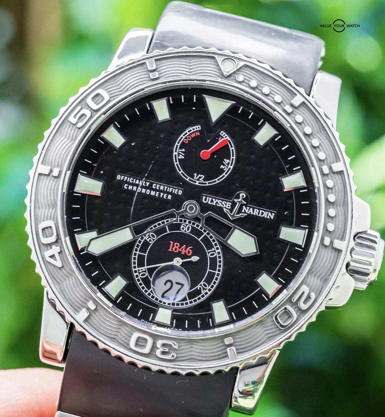 Ulysse Nardin Maxi Marine Diver 43 Black Dial Power Reserve Box Papers 263-33 - Image 8