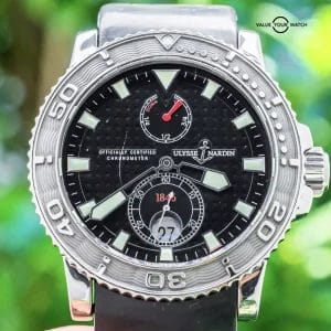 Ulysse Nardin Maxi Marine Diver 43 Black Dial Power Reserve Box Papers 263-33