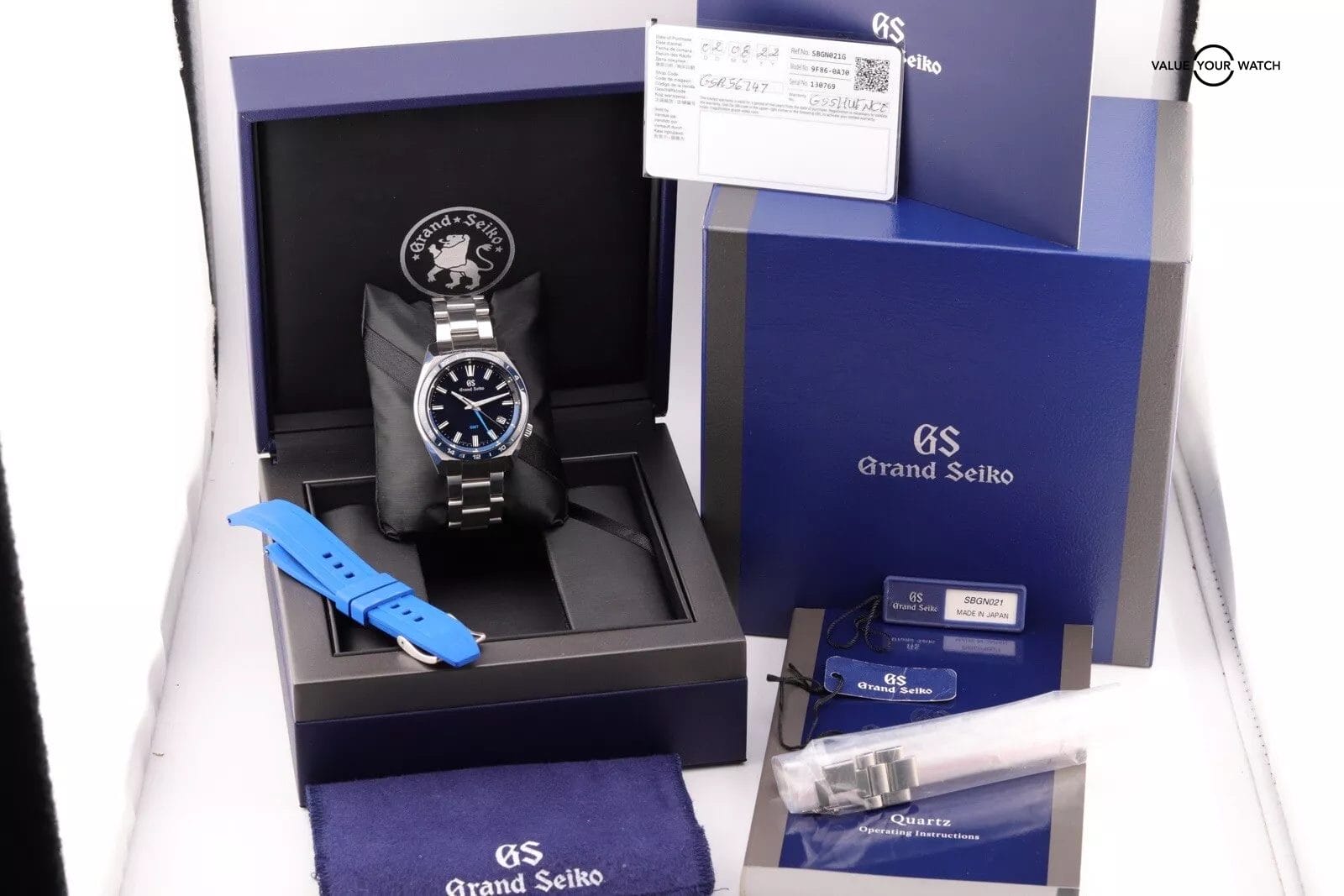 Seiko Grand Seiko Sport GMT Blue | SBGN021g | 2022 Complete Set - Image 14