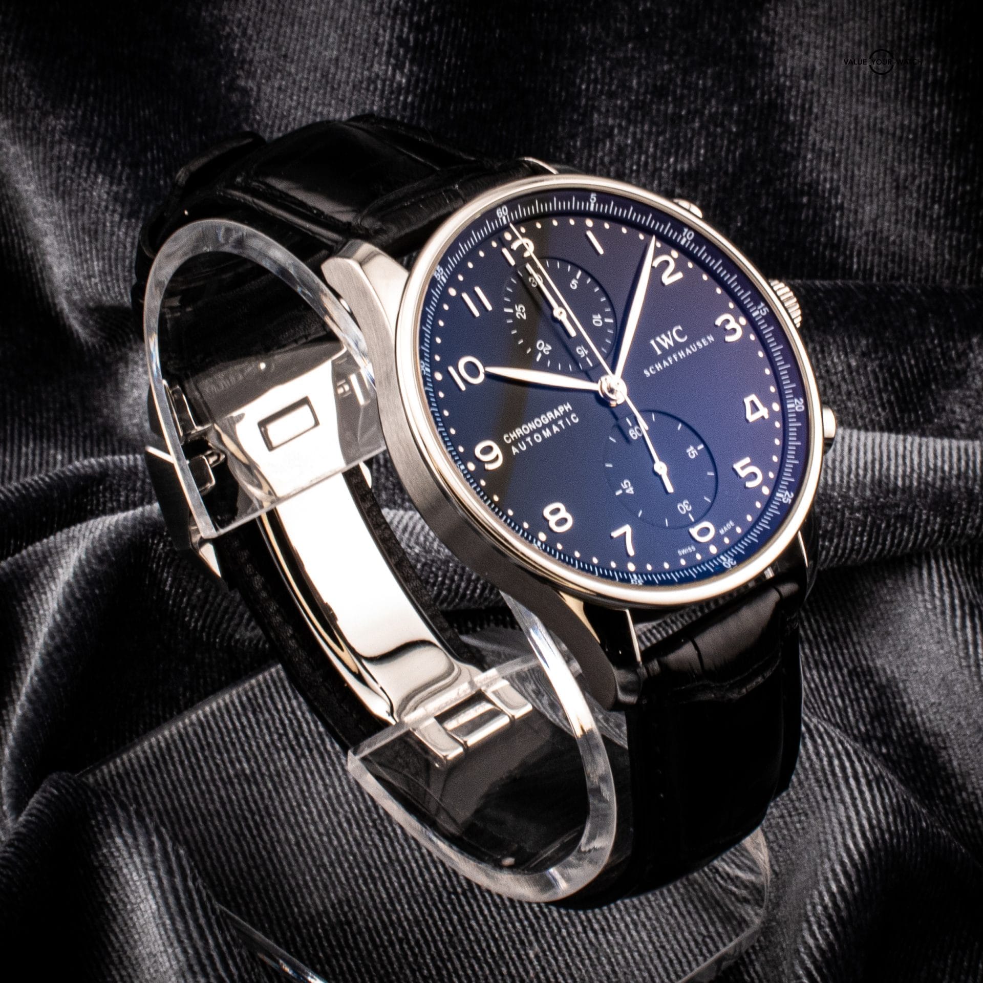 IWC Portugieser Chronograph with Black Dial, Ref. IW371447 with Open Card - Image 4