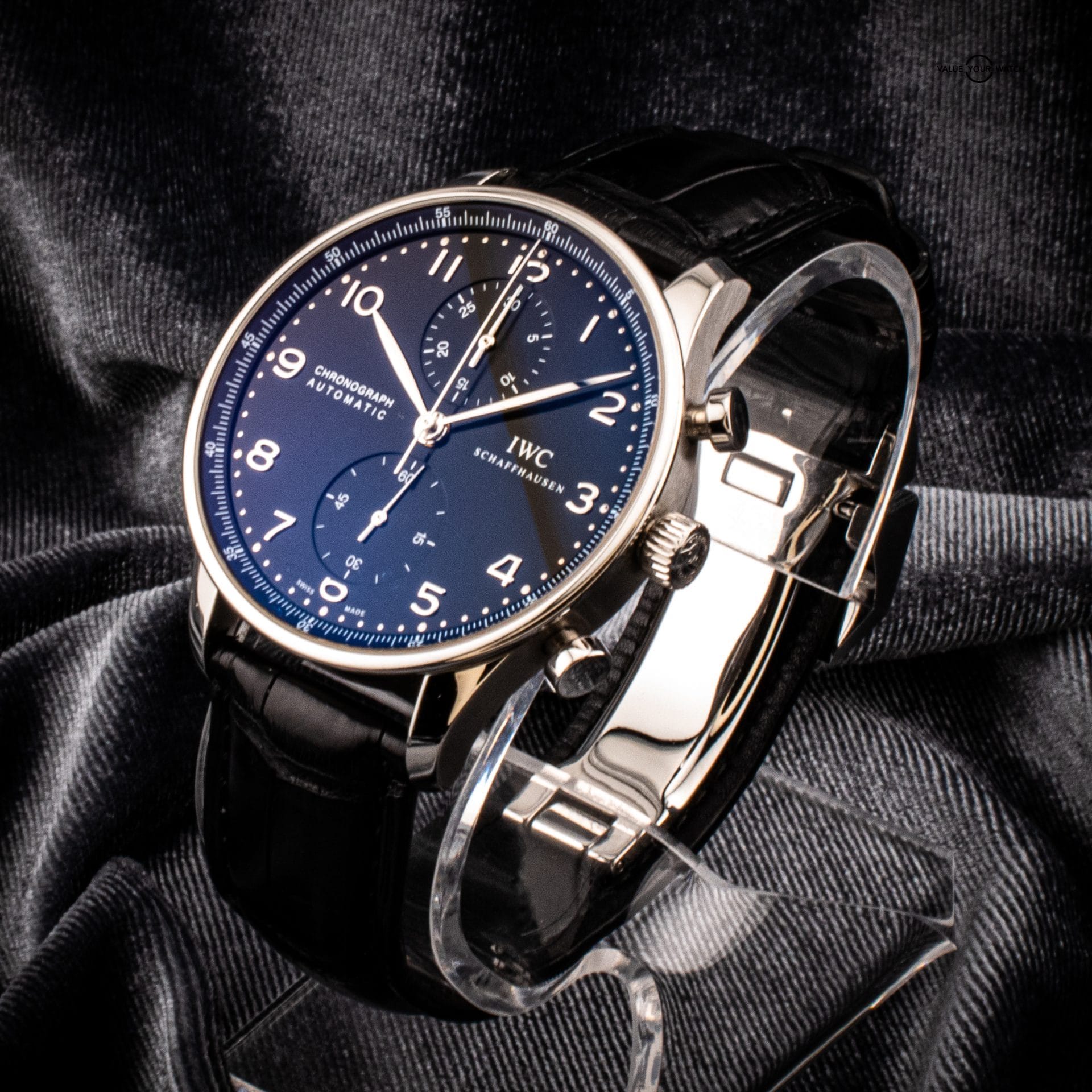 IWC Portugieser Chronograph with Black Dial, Ref. IW371447 with Open Card - Image 5