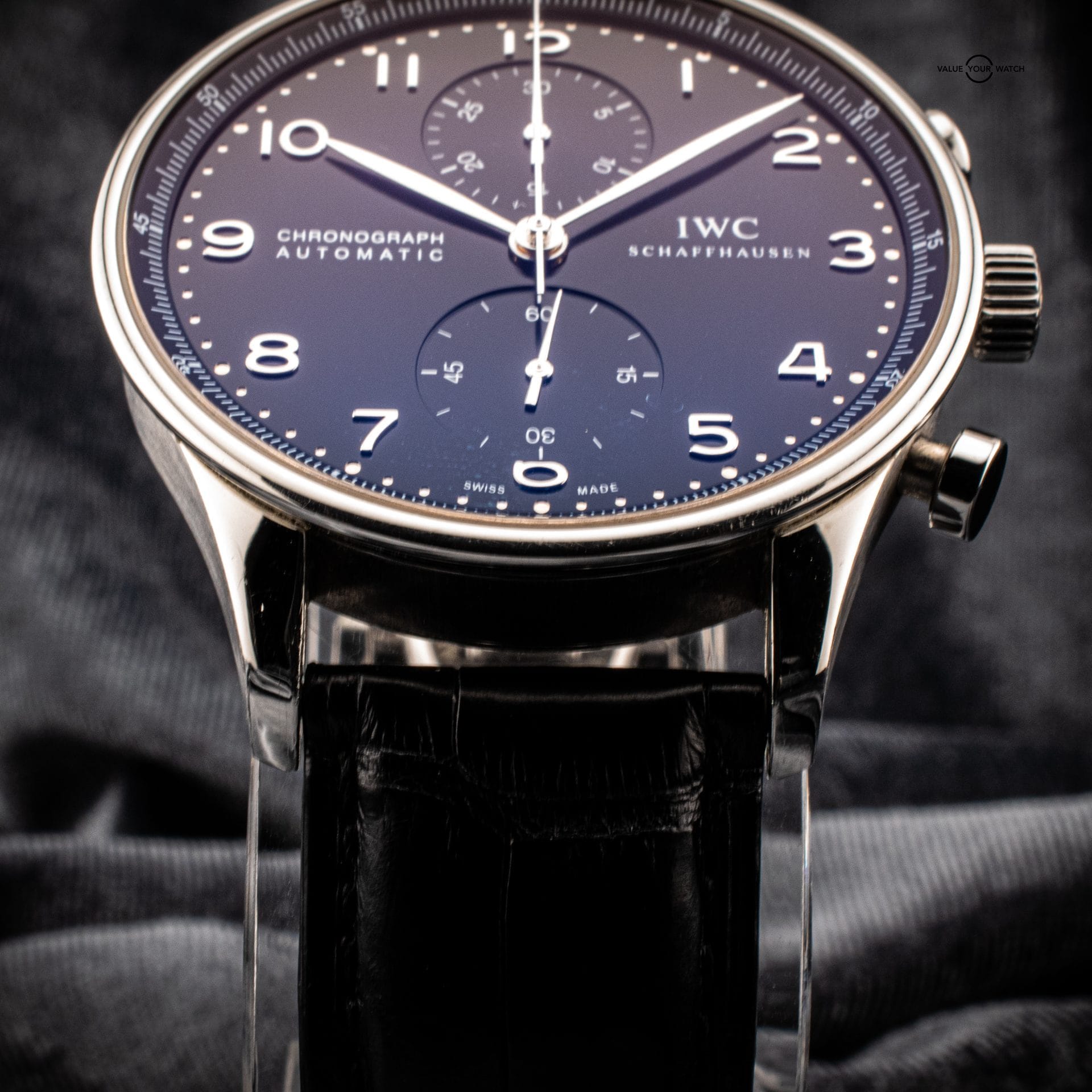 IWC Portugieser Chronograph with Black Dial, Ref. IW371447 with Open Card - Image 10