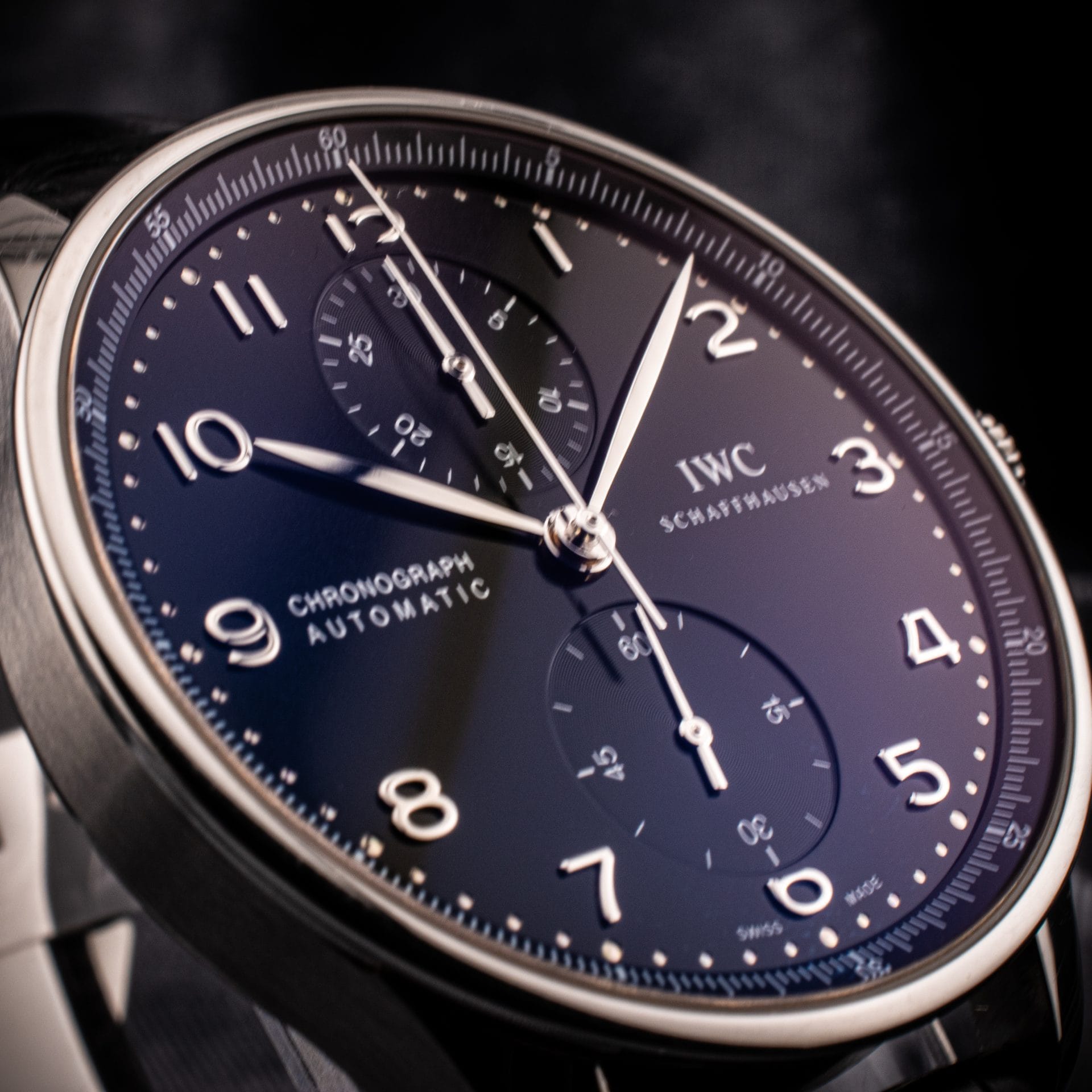 IWC Portugieser Chronograph with Black Dial, Ref. IW371447 with Open Card - Image 8