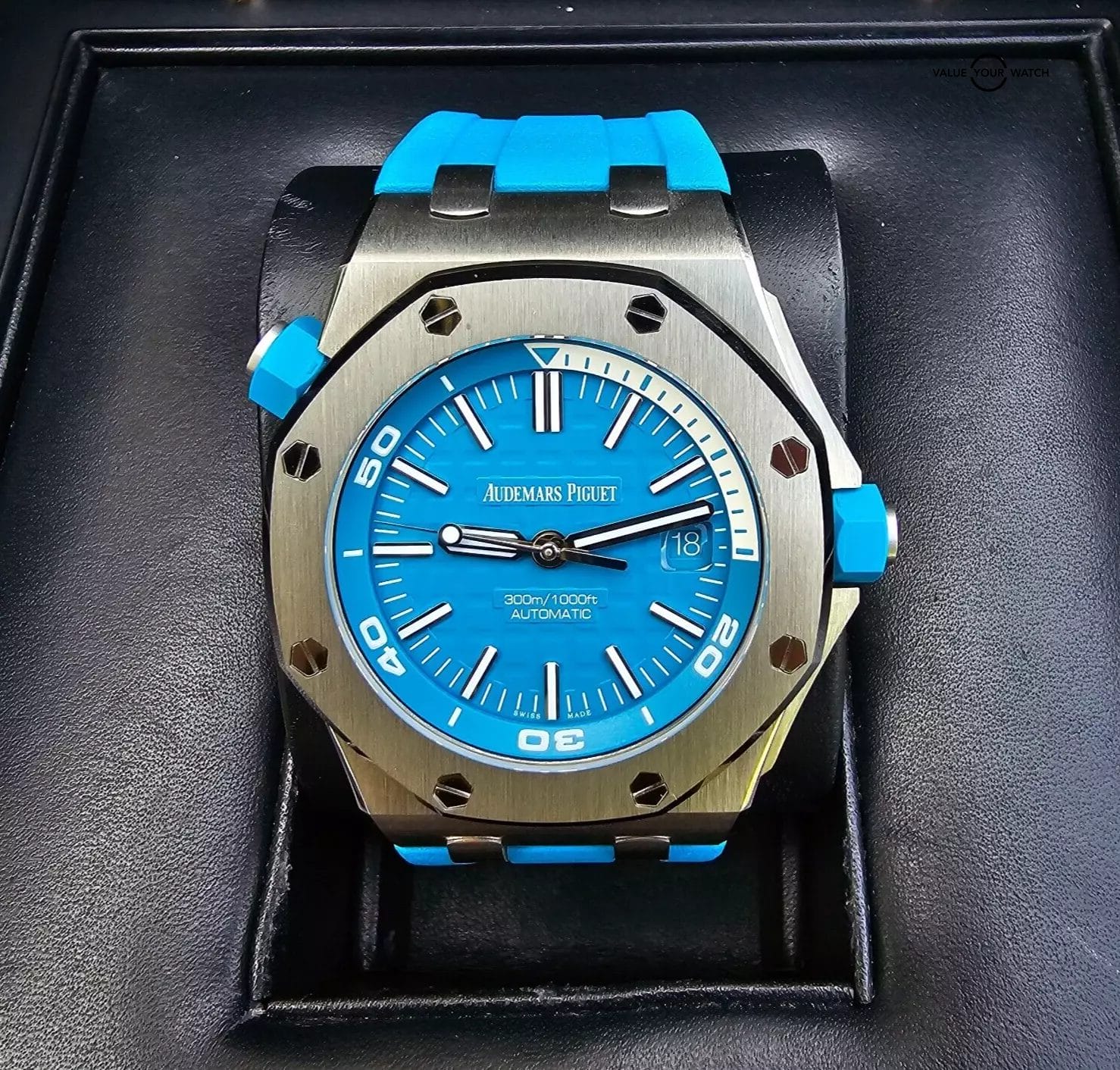 Audemars Piguet Royal Oak Offshore Diver- Turquoise! 1 of only 50 units full set