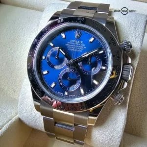 Rolex Daytona Blue dial, White gold 116509 full set with blue on card, white tag