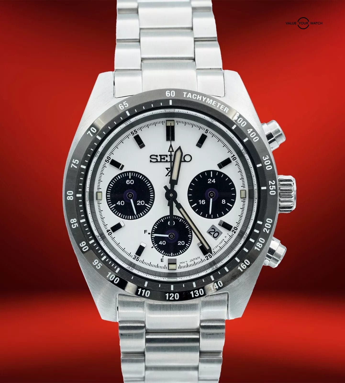 Seiko Prospex Speedtimer Chronograph SSC813 White Dial Stainless Steel