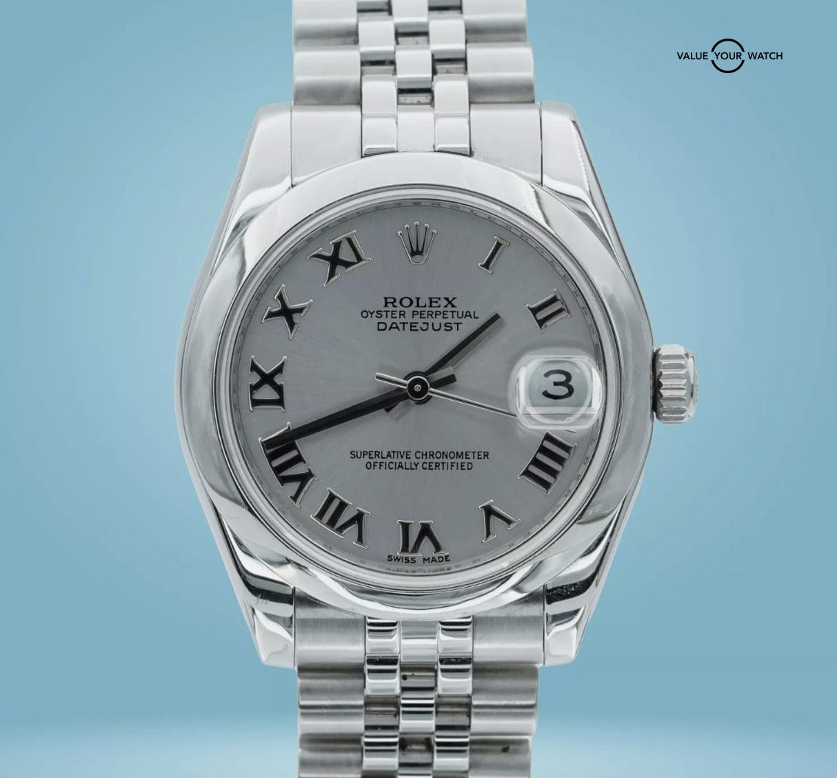 ROLEX Datejust 31mm Midsize 178240 Silver Dial Stainless Steel