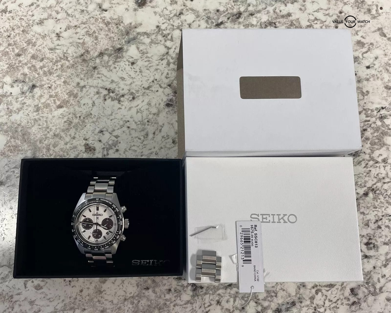 Seiko Prospex Speedtimer Chronograph SSC813 White Dial Stainless Steel - Image 4