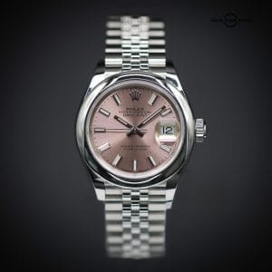 Rolex Lady-Datejust 28mm, Ref. 279160, Silver Roman Dial, Oyster Bracelet, Complete Set.