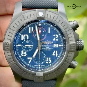 Breitling Super Avenger Night Mission 48MM-FULL SET 2 Straps V13375 Black &amp; Blue