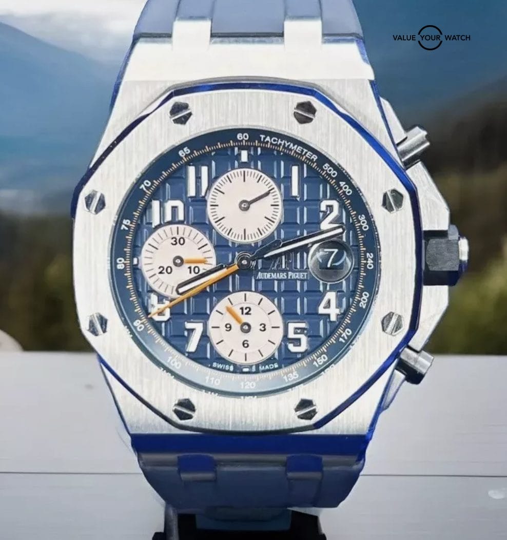 Audemars Piguet Royal Oak Offshore Blue Dial 42mm 26470ST.OO.A027CA.01 Full Set! - Image 2