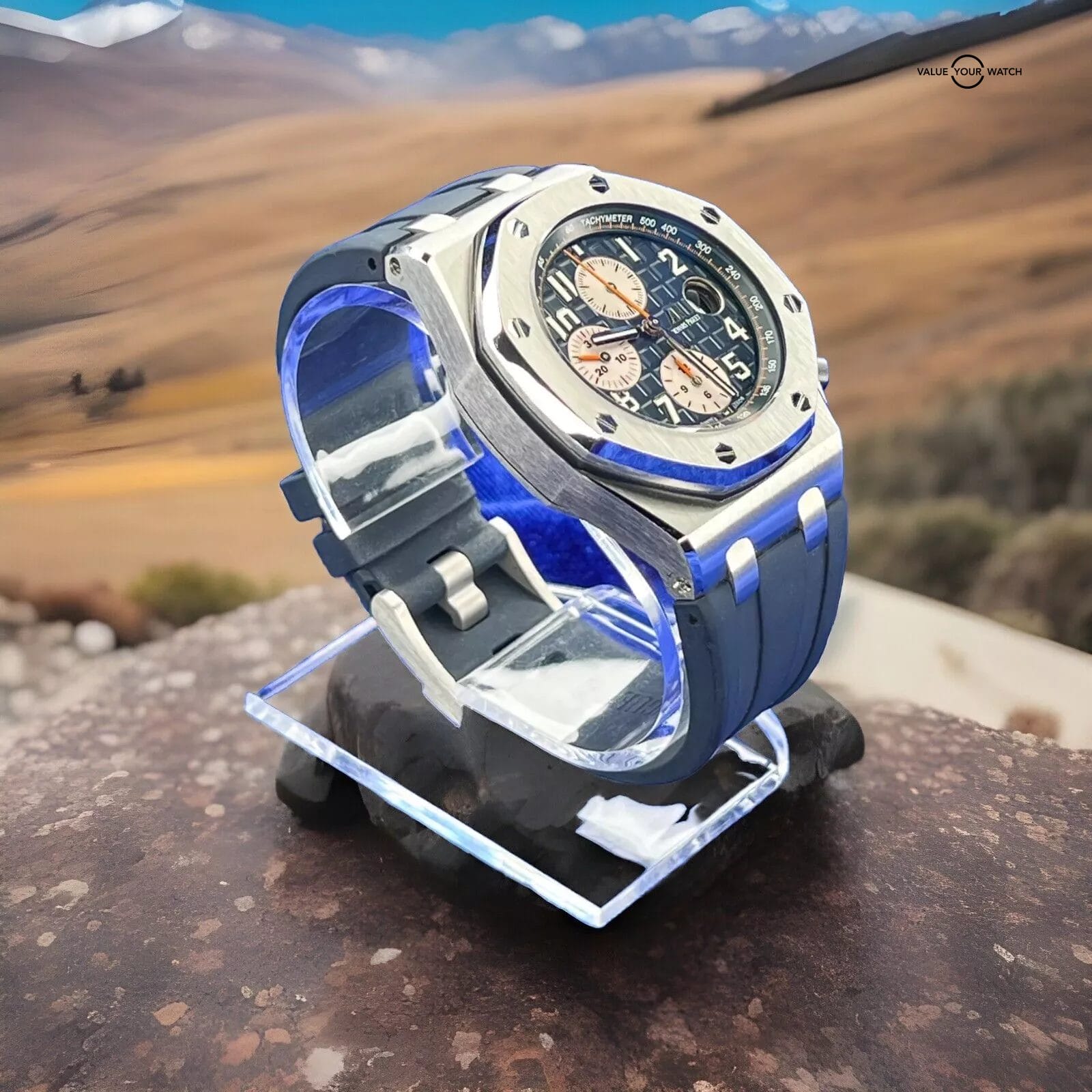 Audemars Piguet Royal Oak Offshore Blue Dial 42mm 26470ST.OO.A027CA.01 Full Set! - Image 9