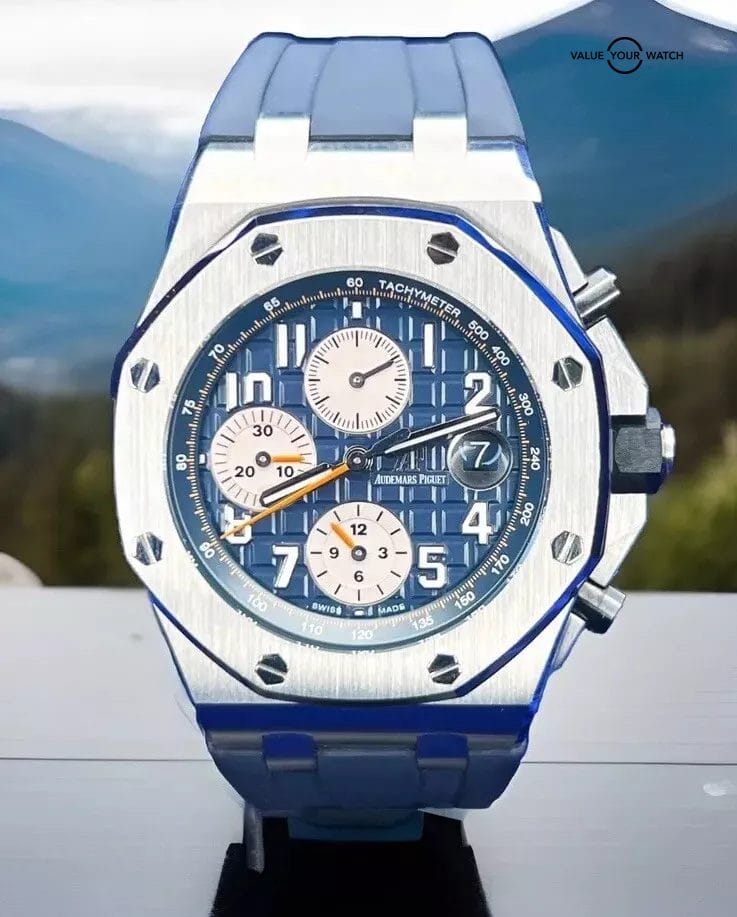 Audemars Piguet Royal Oak Offshore Blue Dial 42mm 26470ST.OO.A027CA.01 Full Set!