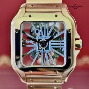 Cartier Santos de Cartier Rose Gold Skeleton &#8211; Full Set Warranty till 2030