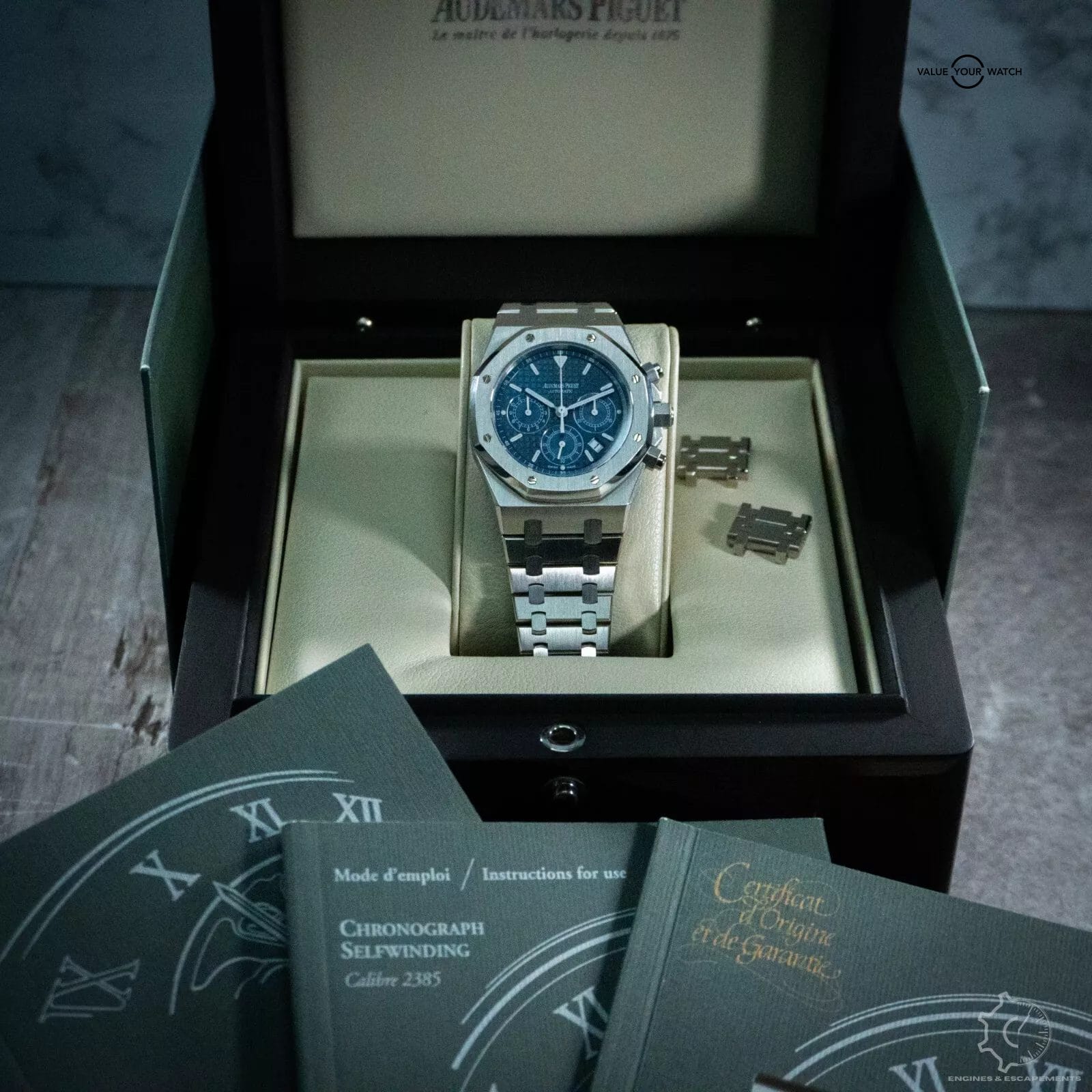 Audemars Piguet Royal Oak Chronograph "Kasparov" Blue 39mm B&P Serviced - Image 10