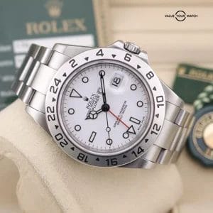 Rolex Explorer II GMT Polar 40mm 16570 | Engraved Rehaut x Cal 3186 | Complete