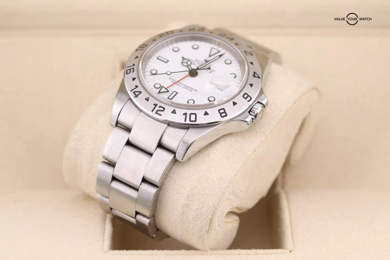 Rolex Explorer II GMT Polar 40mm 16570 | Engraved Rehaut x Cal