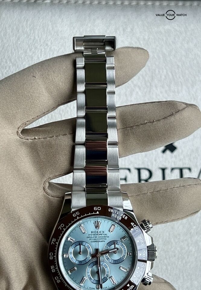 Rolex Cosmograph Platinum Daytona 116506 With Baguette Dial Complete Set - Image 4