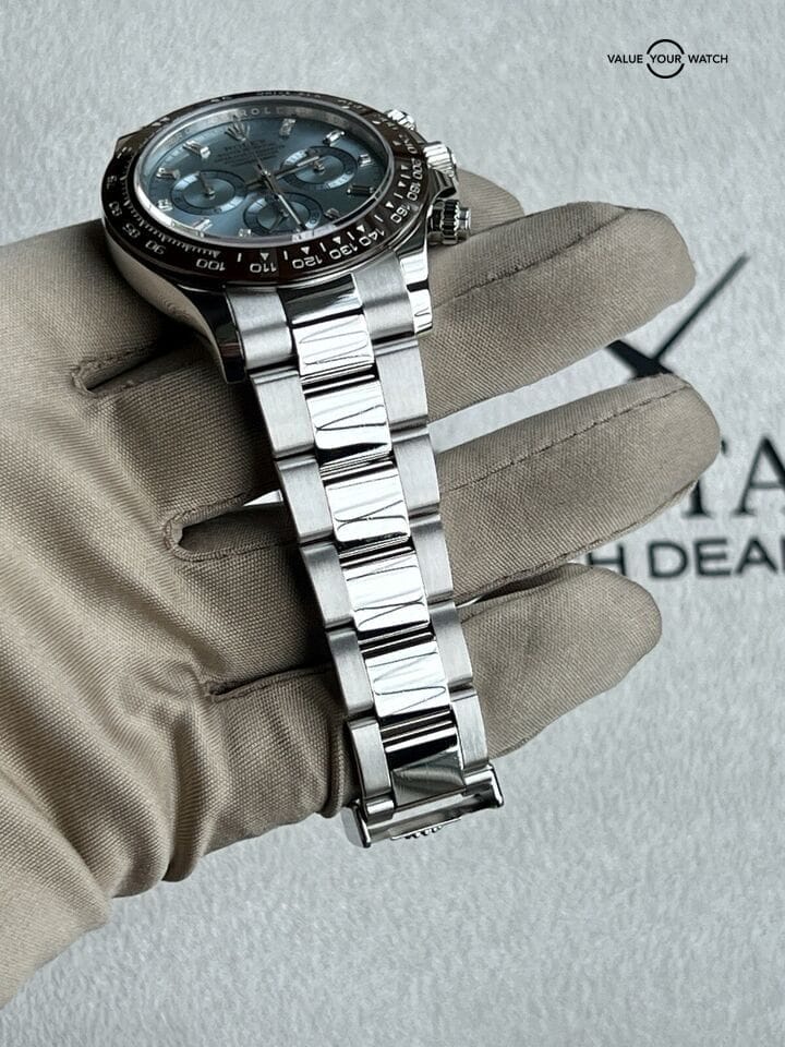 Rolex Cosmograph Platinum Daytona 116506 With Baguette Dial Complete Set - Image 3