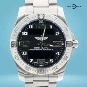 Breitling Aerospace Evo 43mm Black Dial Titanium E79363!