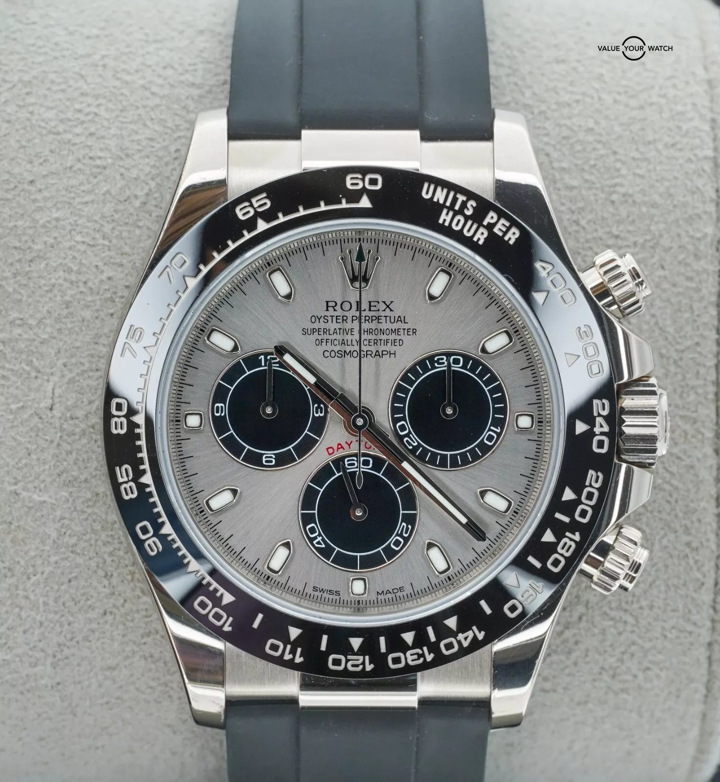 ROLEX Daytona Oysterflex 116519LN 40mm 18K White Gold 2017 BOX/PAPERS - Image 4