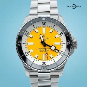 Breitling Superocean 42 “Boutique” Yellow Dial Stainless Steel A17375211I1A1!