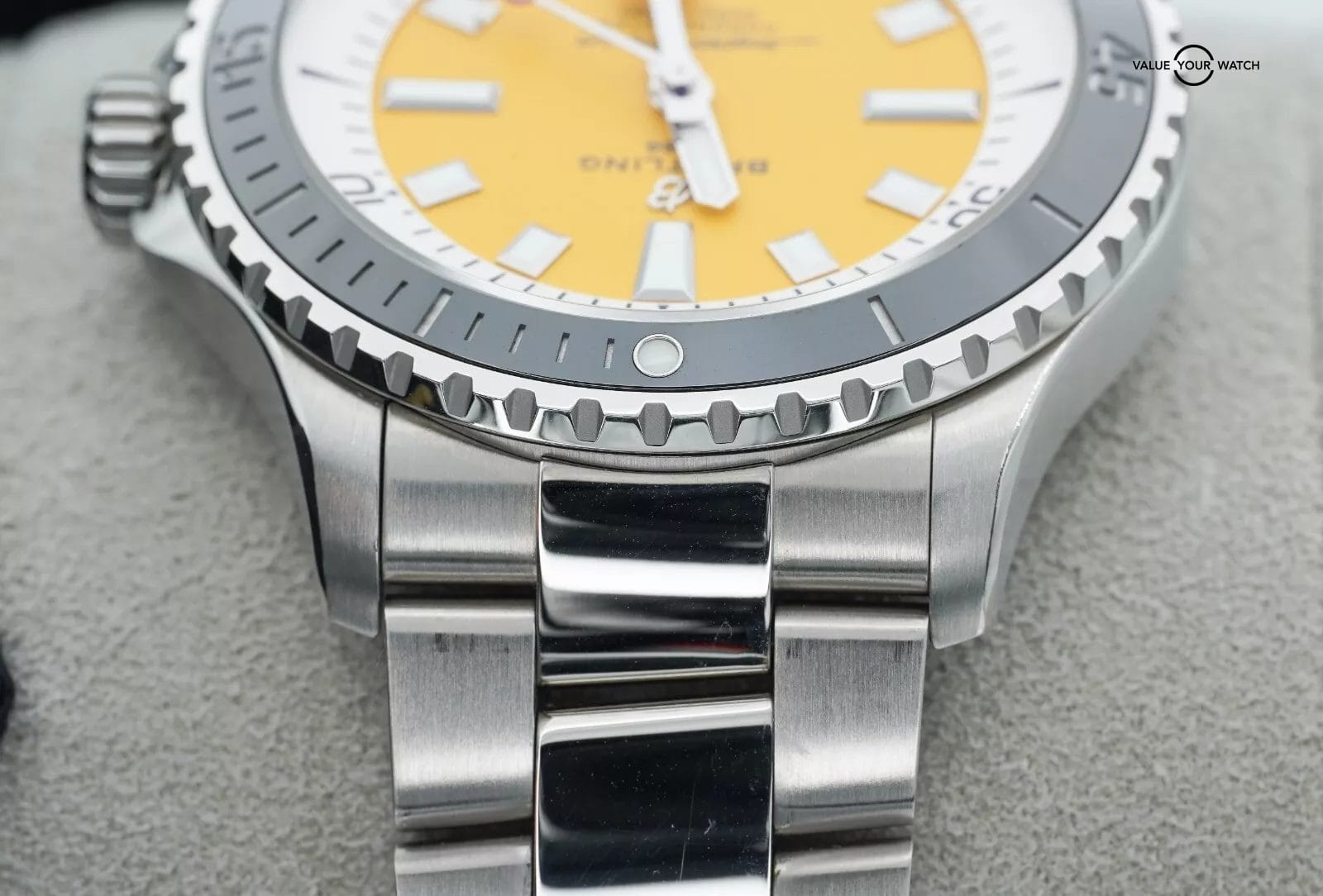 Breitling Superocean 42 “Boutique” Yellow Dial Stainless Steel A17375211I1A1! - Image 11