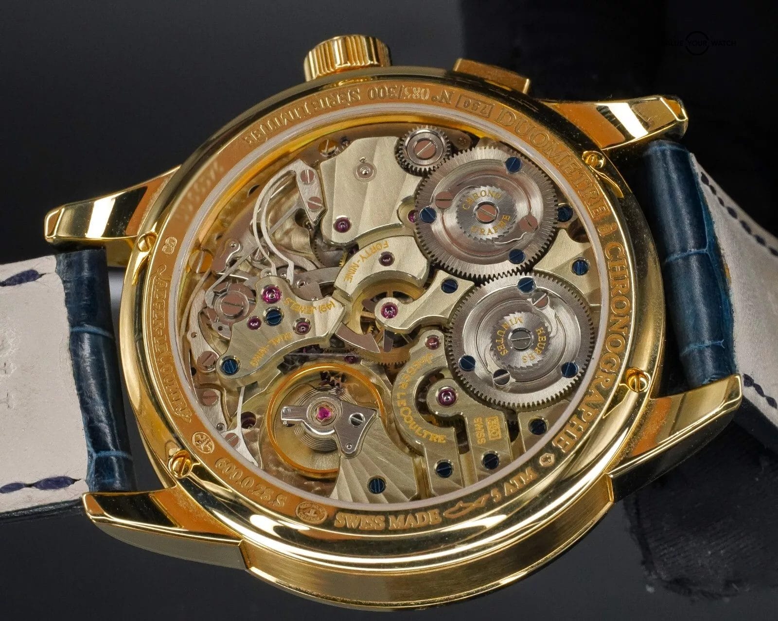 Jaeger LeCoultre Duometre Chronograph 18K Yellow Gold Q6011420! - Image 7