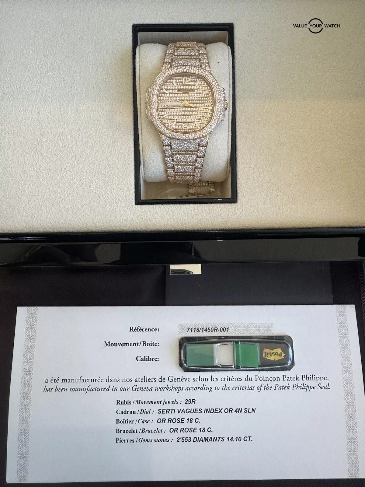 2024 Patek Philippe Nautilus Paved Factory Diamond Rose Gold 35mm 7118/1450R-001 - Image 7