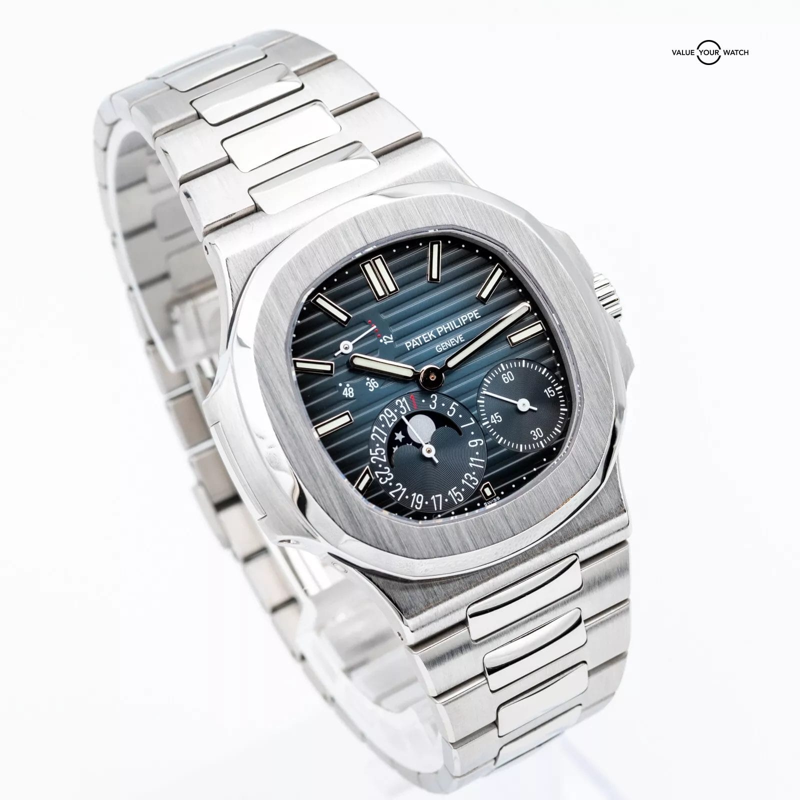 NEW 2024 Patek Philippe Aquanaut 5168G-001 Blue Dial 42mm FULL SET w/ STICKERS