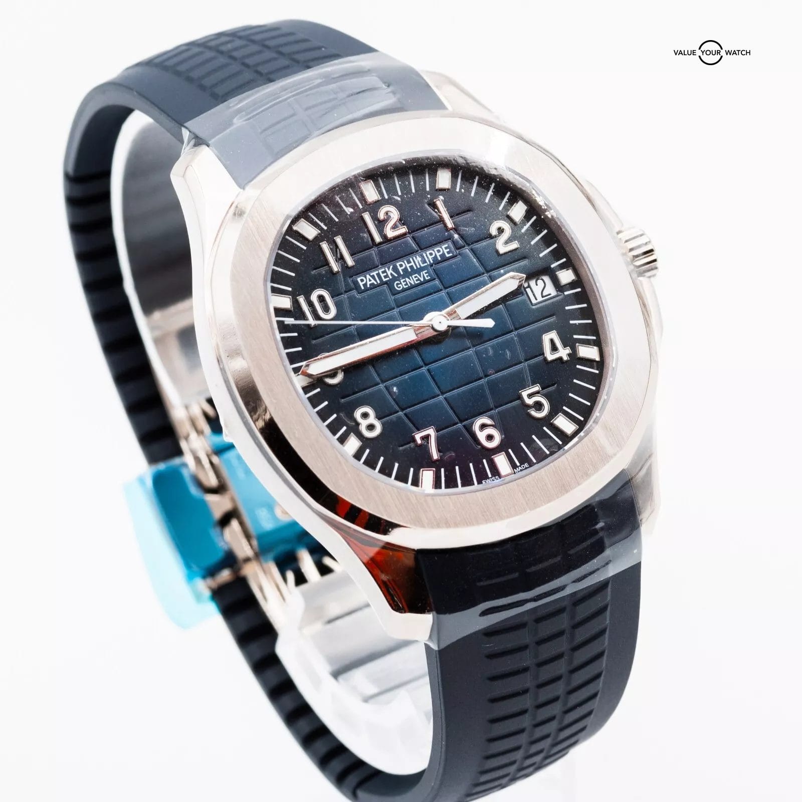 NEW 2024 Patek Philippe Aquanaut 5168G-001 Blue Dial 42mm FULL SET w/ STICKERS - Image 2