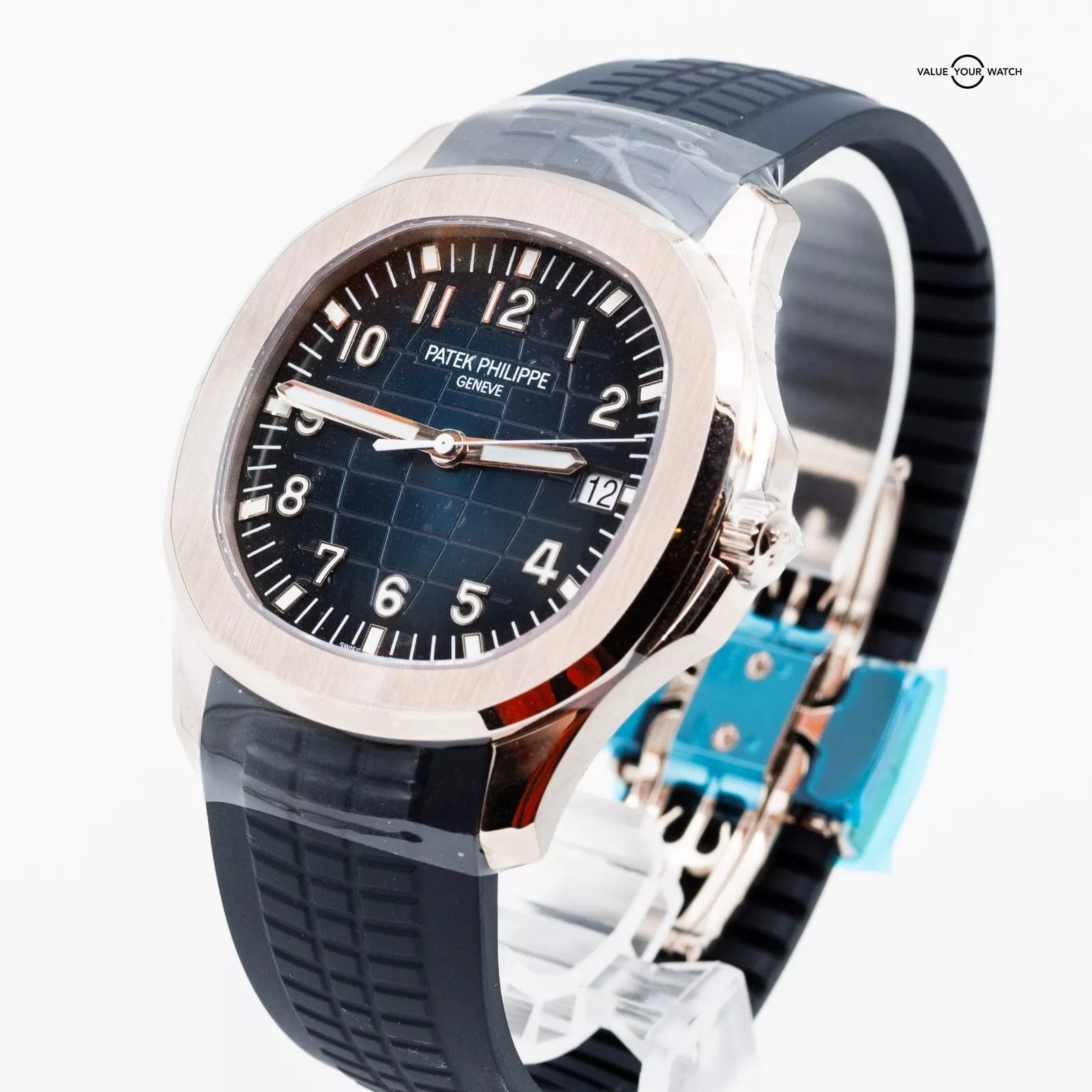 NEW 2024 Patek Philippe Aquanaut 5168G-001 Blue Dial 42mm FULL SET w/ STICKERS - Image 11