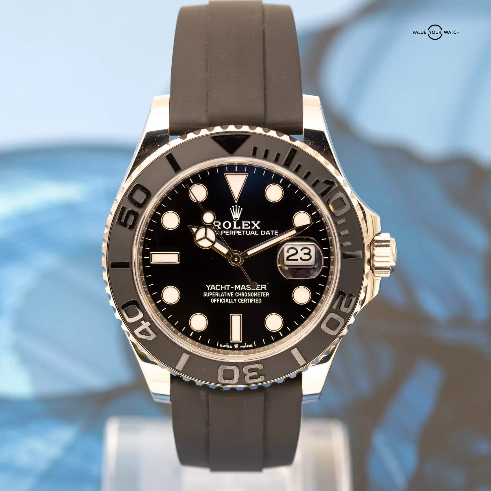 2023 Rolex Yacht-Master 42 226659 White Gold Black Dial Oysterflex - Image 7