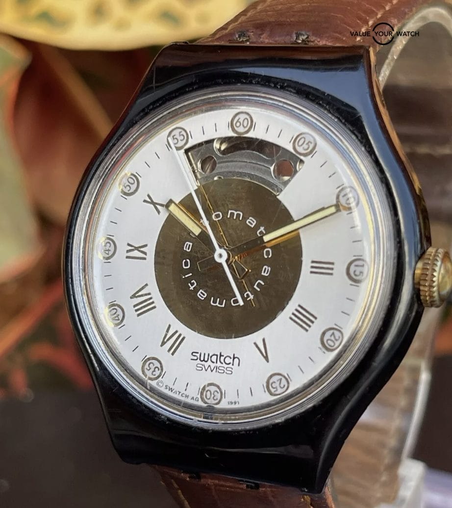 Authentic Swatch Originals Automatic Watch SAB101 5th Avenue Estate Sale Running - Image 5