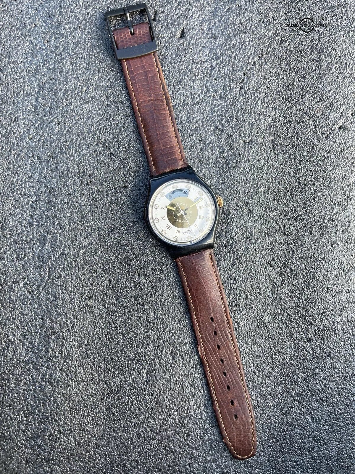 Authentic Swatch Originals Automatic Watch SAB101 5th Avenue Estate Sale Running - Image 13