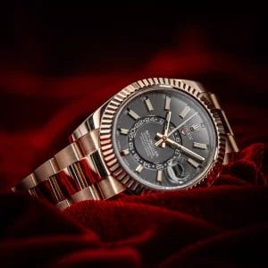 Rolex Sky-Dweller 42mm 326935 Rhodium Dial 18k Everose Gold Box &amp; Papers MINT!