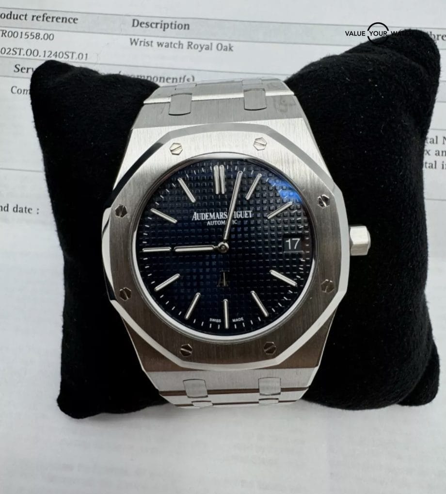 I Serial 2023 Serviced MINT Audemars Piguet Royal Oak 39mm Jumbo Blue Dial 39mm - Image 2