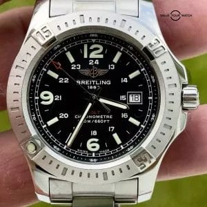 Breitling Colt Quartz 44mm A74388 – Complete Set – Black Dial & Bracelet & Links
