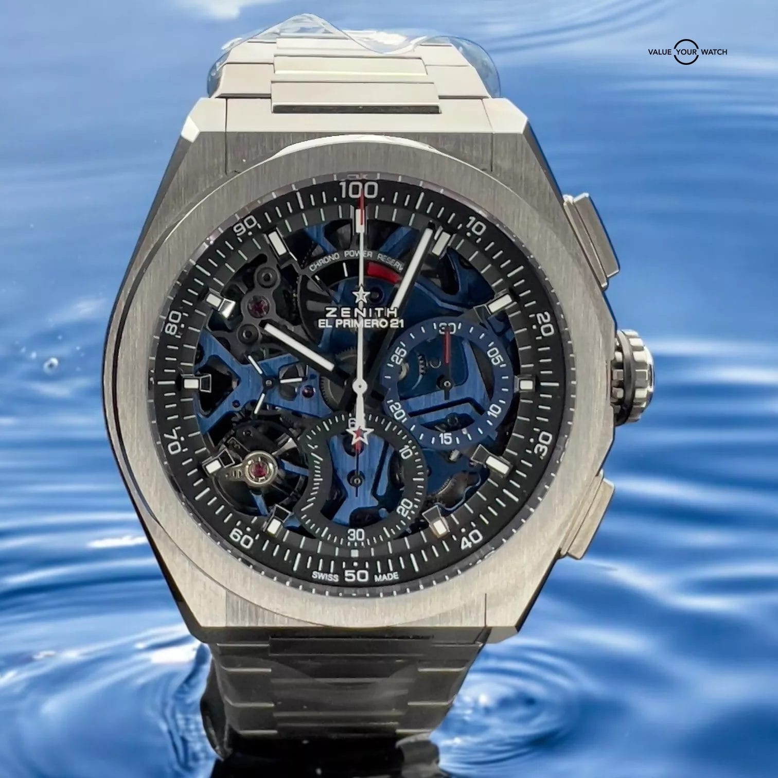 Zenith El Primero Skeleton Blue Dial Men's Watch - 95.9002.9004/78.M9000 NEW!