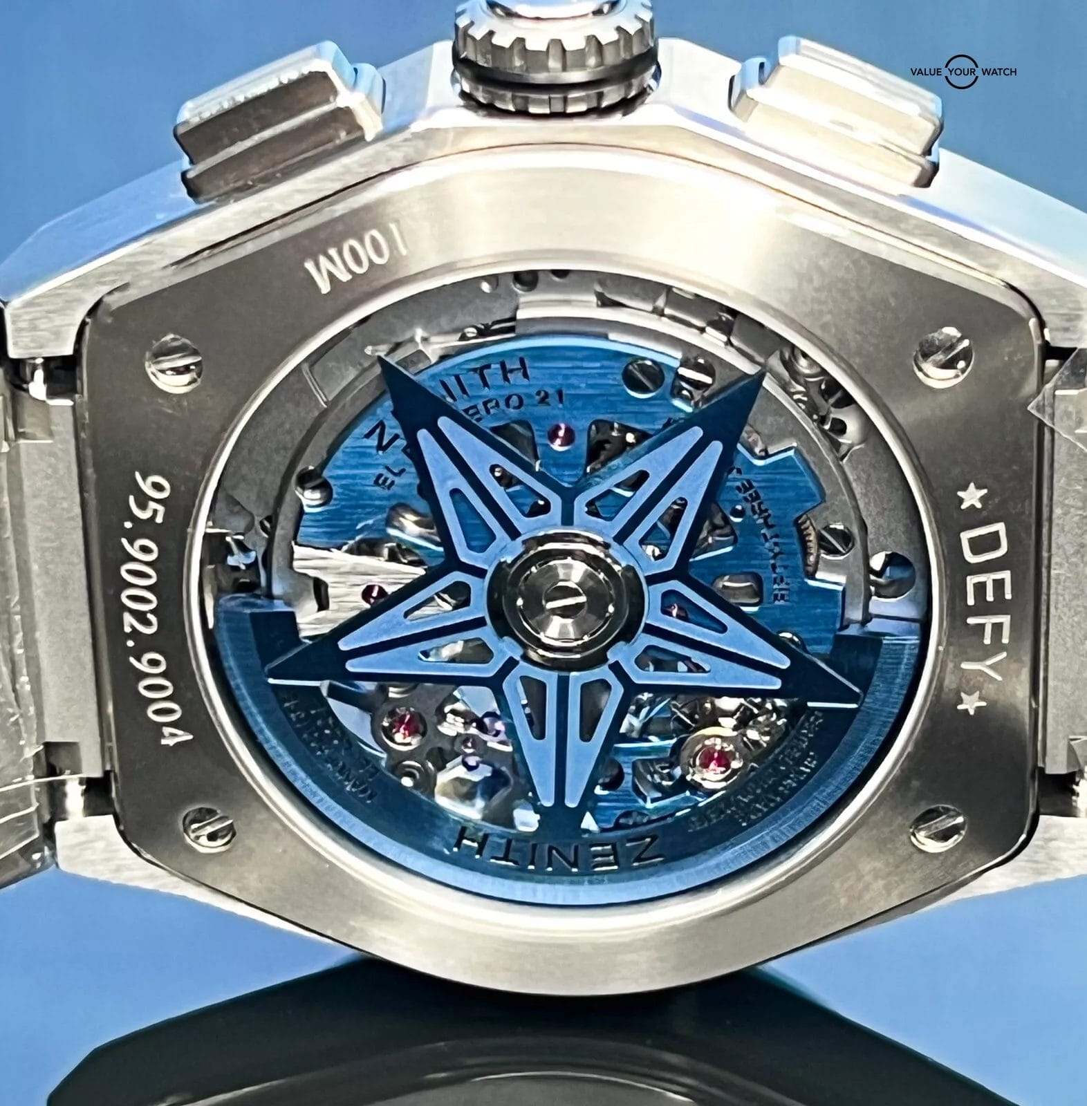 Zenith El Primero Skeleton Blue Dial Men's Watch - 95.9002.9004/78.M9000 NEW! - Image 11