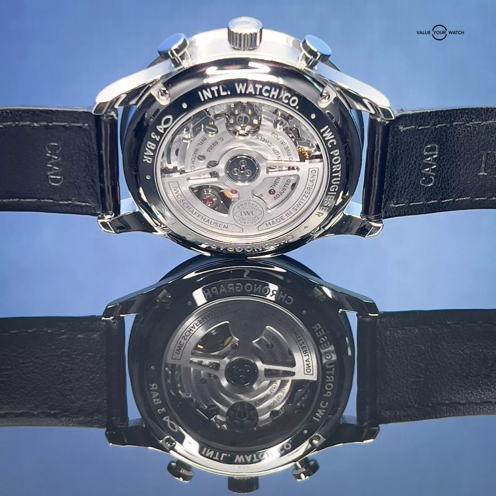IWC Portugieser Chronograph Blue Dial Men's Watch Box & Papers - IW371606 - Image 4
