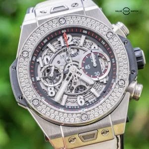 Hublot Big Bang Unico Titanium Diamonds 45 mm Complete 411.NX.1170.RX.1104